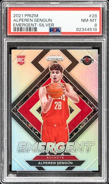 2021 Panini Prizm Alperen Sengun Emergent Silver #28 card image