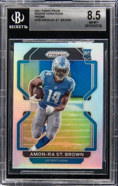 2021 Panini Prizm Amon-Ra St. Brown #V-358 card image