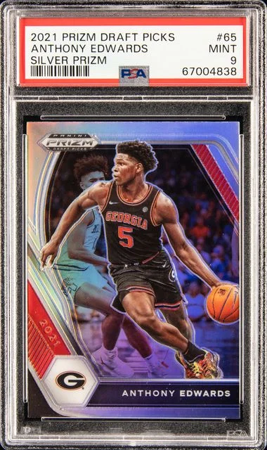 2021 Panini Prizm Anthony Edwards Silver Prizm #65 card image