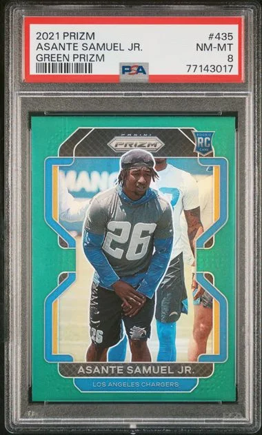 2021 Panini Prizm Asante Samuel Jr. Green Prizm #435 card image