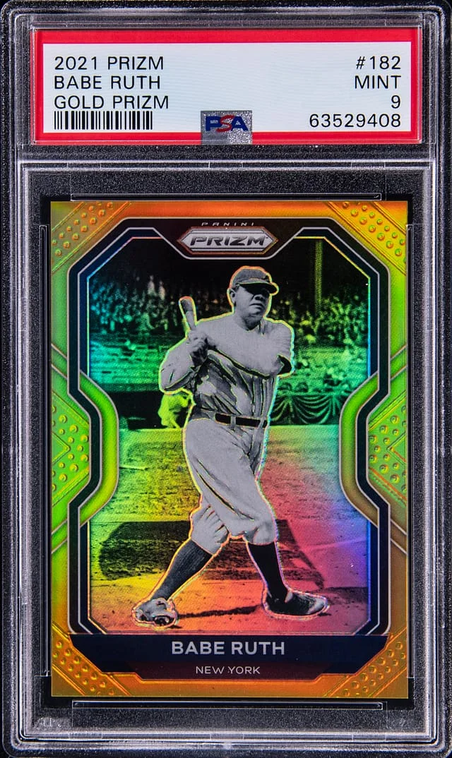 2021 Panini Prizm Babe Ruth Gold Prizm #182 card image