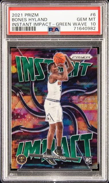 2021 Panini Prizm Bones Hyland Instant Impact #6 card image