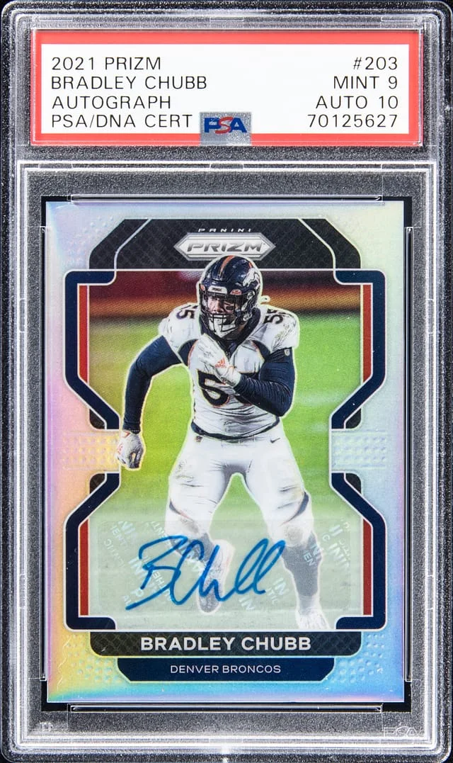 2021 Panini Prizm Bradley Chubb Autograph #203 card image