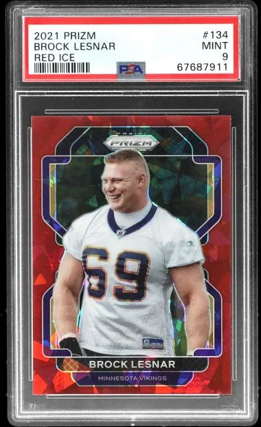 2021 Panini Prizm Brock Lesnar Red Ice #134 card image