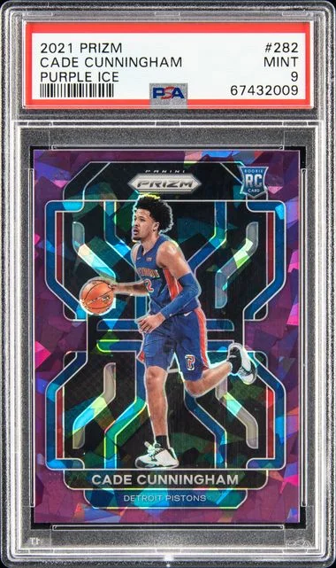 2021 Panini Prizm Cade Cunningham Purple Ice #282 card image
