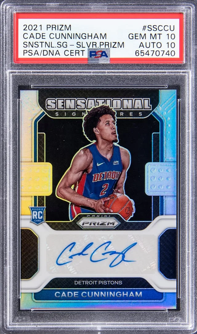2021 Panini Prizm Cade Cunningham Sensational Signatures Silver Prizm #SS-CCU card image