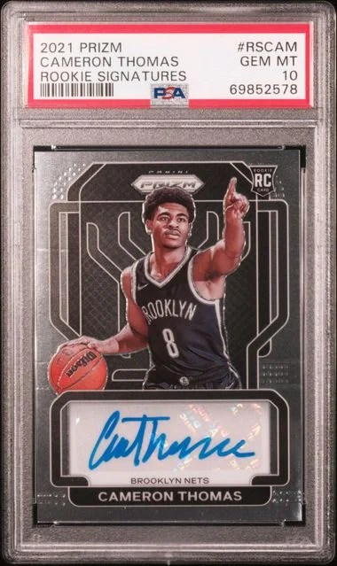 2021 Panini Prizm Cameron Thomas Signatures #RS-CAM card image