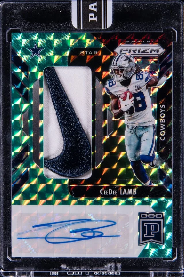 2021 Panini Prizm CeeDee Lamb Blockchain Patch Star Autographs #BPSA-CO card image