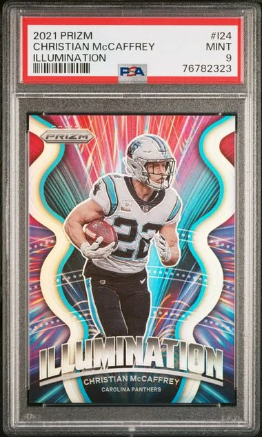 2021 Panini Prizm Christian McCaffrey Illumination #I-24 card image