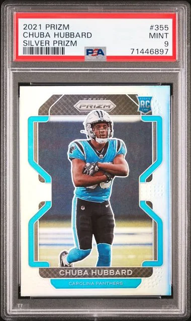 2021 Panini Prizm Chuba Hubbard Silver Prizm #355 card image