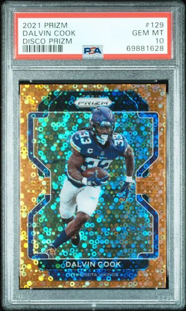 2021 Panini Prizm Dalvin Cook Disco Prizm #129 card image