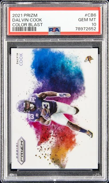 2021 Panini Prizm Dalvin Cook Color Blast #Cb6 card image