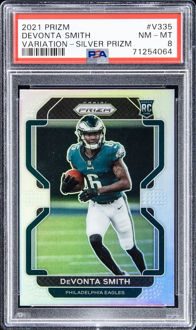 2021 Panini Prizm Devonta Smith Variation - Silver Prizm #V335 card image