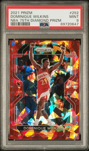 2021 Panini Prizm Diamond Prizm 252 Dominique Wilkins NBA #75Th card image