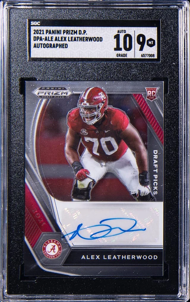 2021 Panini Prizm Draft Picks Alex Leatherwood Autographed #DPA-ALE card image
