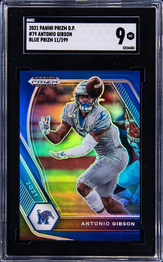 2021 Panini Prizm Draft Picks Antonio Gibson Blue Prizm #79 card image