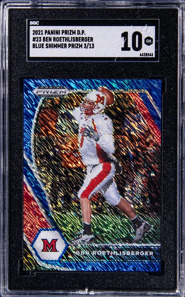 2021 Panini Prizm Draft Picks Ben Roethlisberger Blue Shimmer Prizm #23 card image