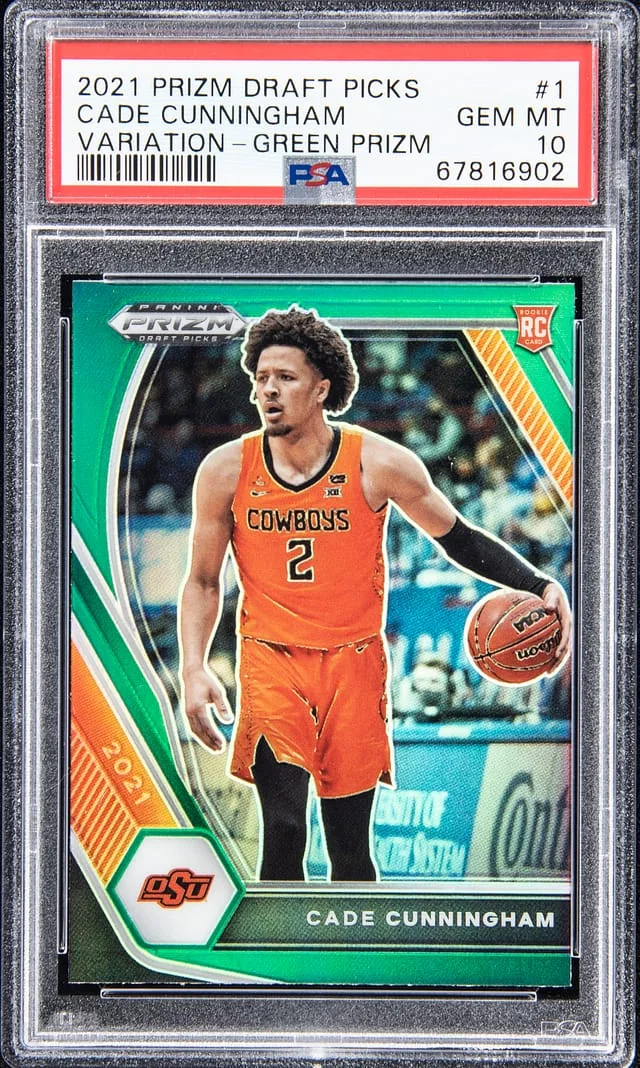 2021 Panini Prizm Draft Picks Cade Cunningham Red/White/Blue Prizm #1 card image