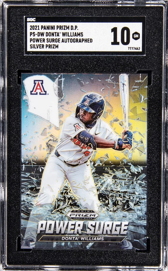 2021 Panini Prizm Draft Picks Donta' Williams Power Surge Silver Prizm #PS-DW card image