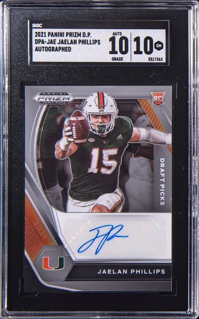2021 Panini Prizm Draft Picks Jaelan Phillips Autographed #DPA-JAE card image