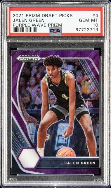 2021 Panini Prizm Draft Picks Jalen Purple Wave Prizm #4 card image