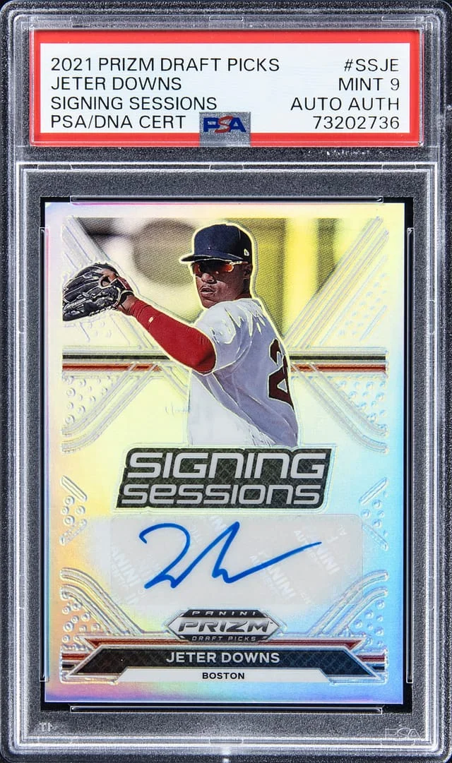 2021 Panini Prizm Draft Picks Jeter Downs Signing Sessions #SSJE card image