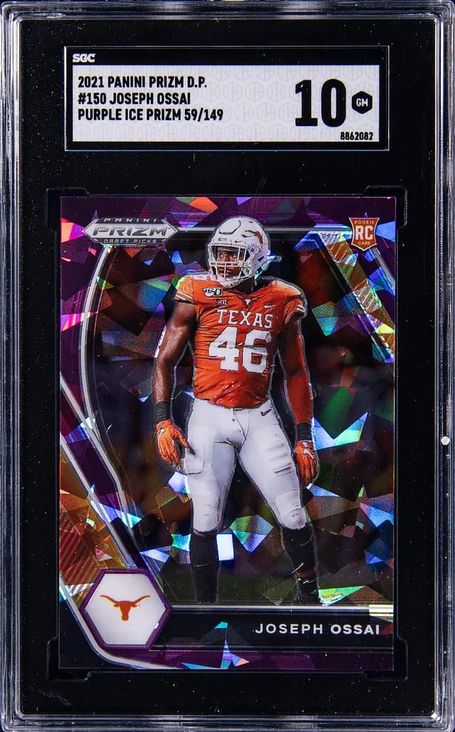 2021 Panini Prizm Draft Picks Joseph Ossai Purple Ice Prizm #150 card image