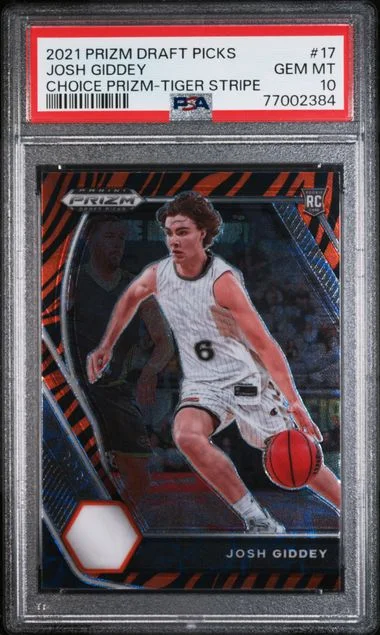 2021 Panini Prizm Draft Picks Josh Giddey Orange Ice Prizm #17 card image