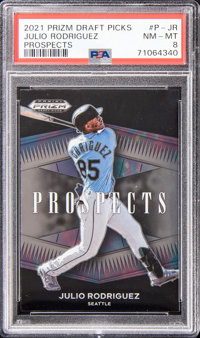 2021 Panini Prizm Draft Picks Julio Rodriguez Prospects #P-JR card image