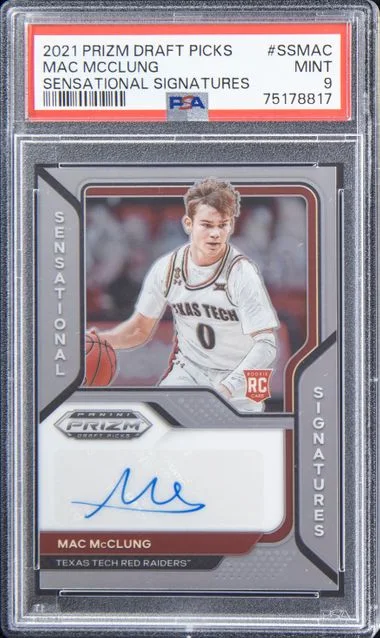 2021 Panini Prizm Draft Picks Mac Mcclung Sensational Signatures #SSMAC card image