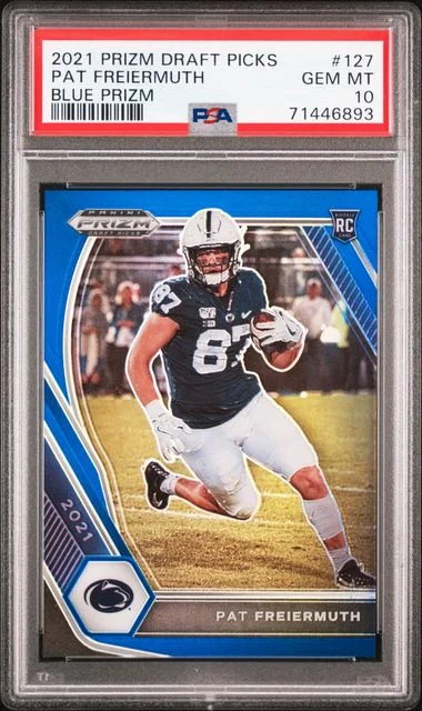 2021 Panini Prizm Draft Picks Pat Freiermuth Blue Prizm #127 card image
