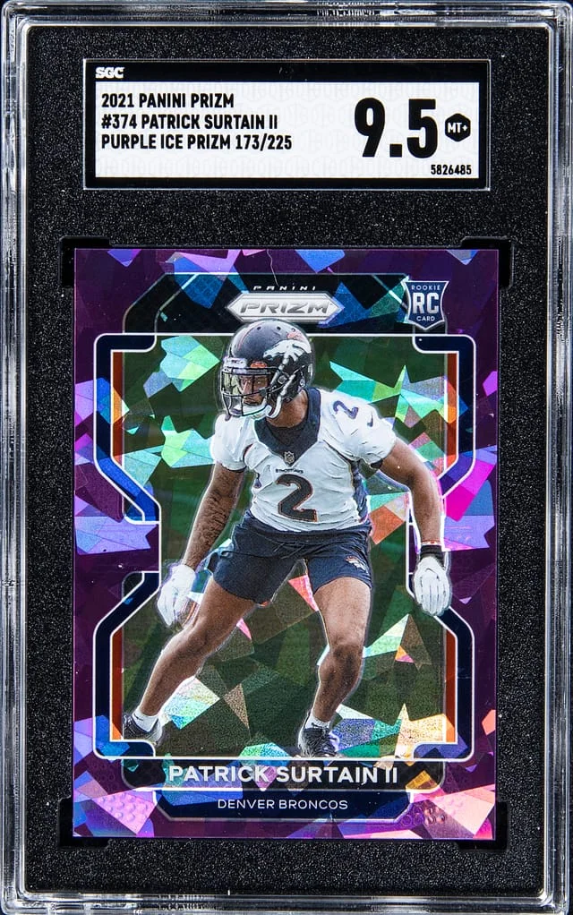 2021 Panini Prizm Draft Picks Patrick Surtain II Purple Ice Prizm #374 card image