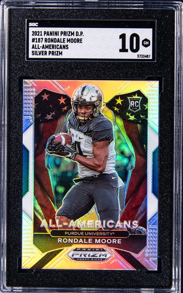 2021 Panini Prizm Draft Picks Rondale Moore All-Americans Silver Prizm #187 card image