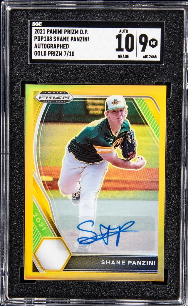 2021 Panini Prizm Draft Picks Shane Panzini Gold #PDP108 card image