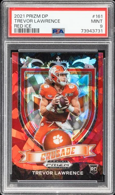 2021 Panini Prizm Draft Picks Trevor Lawrence Red Ice #161 card image