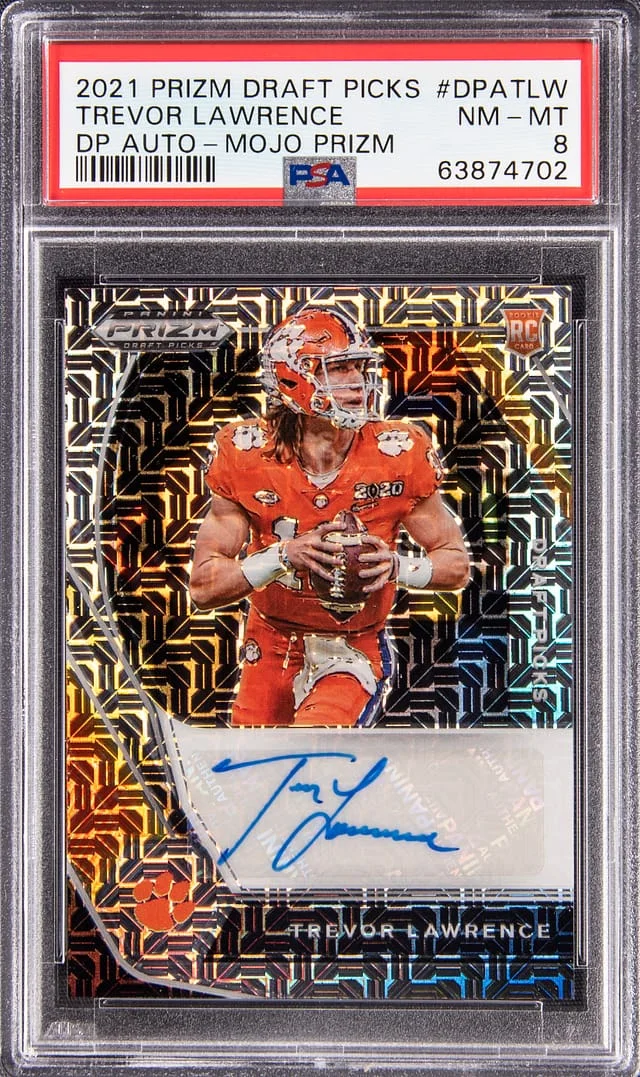 2021 Panini Prizm Draft Picks Trevor Lawrence Mojo #DPA-TLW card image