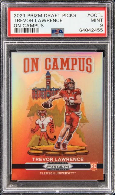 2021 Panini Prizm Draft Picks Trevor Lawrence On Campus #OCTL card image