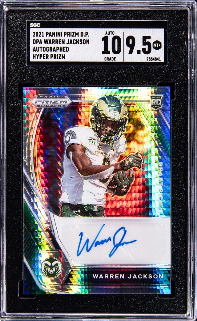 2021 Panini Prizm Draft Picks Warren Jackson Hyper Prizm #DPA-WAJ card image