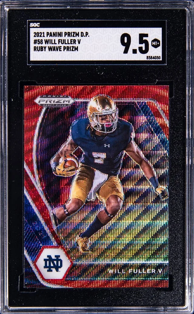 2021 Panini Prizm Draft Picks Will Fuller V Ruby Wave Prizm #58 card image