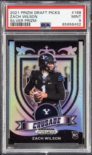 2021 Panini Prizm Draft Picks Zach Wilson Silver Prizm #168 card image