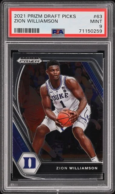 2021 Panini Prizm Draft Picks Zion Williamson #63 card image