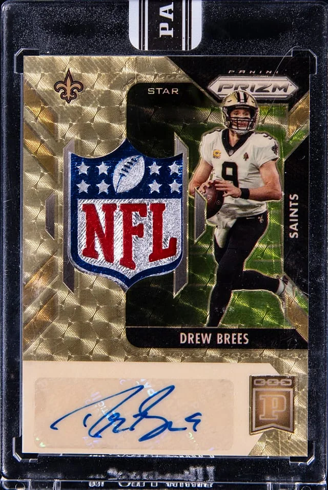 2021 Panini Prizm Drew Brees Blockchain #BPSA-DB card image