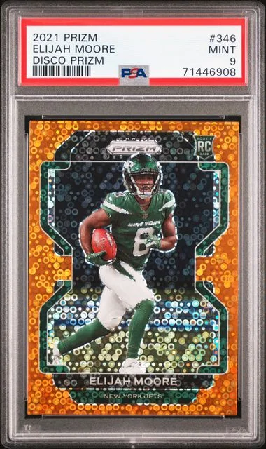 2021 Panini Prizm Elijah Moore Disco Prizm #346 card image