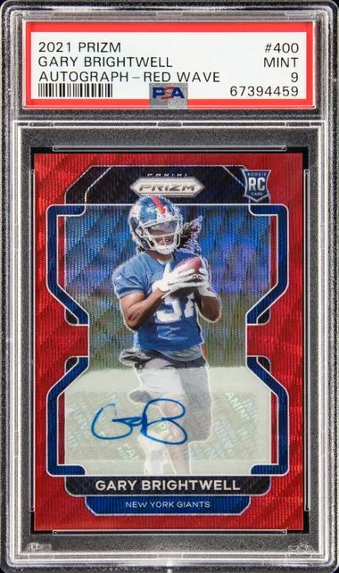 2021 Panini Prizm Gary Brightwell Autograph-Red Wave #400 card image