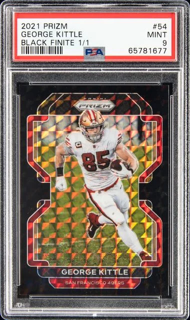 2021 Panini Prizm George Kittle Black Finite Prizm #54 card image