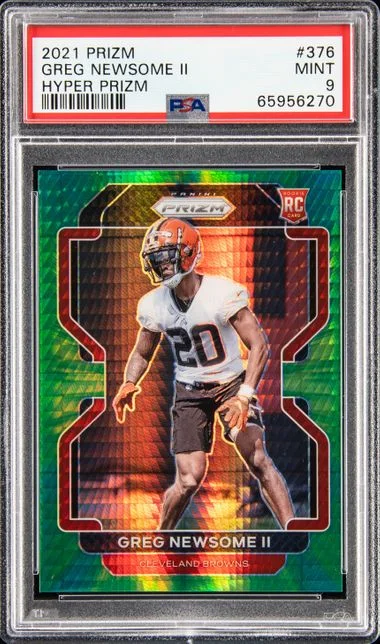 2021 Panini Prizm Greg Newsome II Hyper Prizm #376 card image