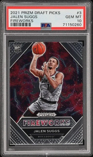 2021 Panini Prizm Jalen Suggs Fireworks #3 card image