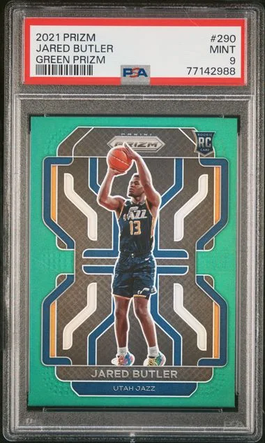 2021 Panini Prizm Jared Butler Green Prizm #290 card image