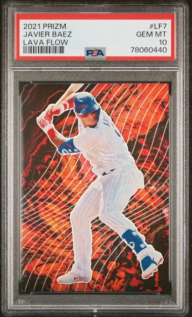 2021 Panini Prizm Javier Baez Lava Flow #LF7 card image