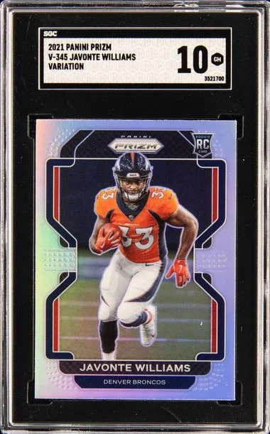 2021 Panini Prizm Javonte Williams Variation #V-345 card image